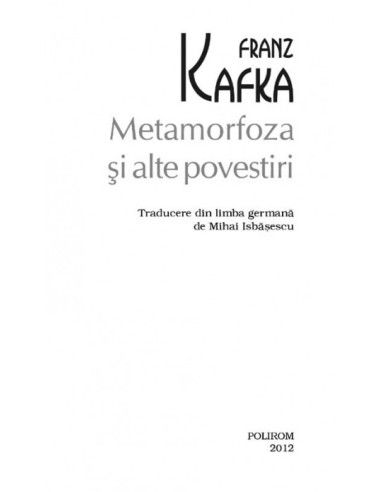 Metamorfoza I Alte Povestiri