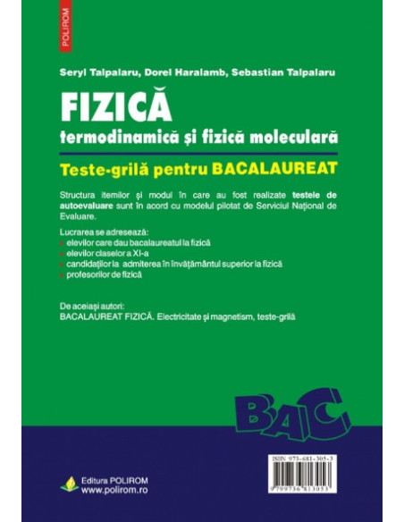 Fizica. Teste-grilă pentru bacalaureat