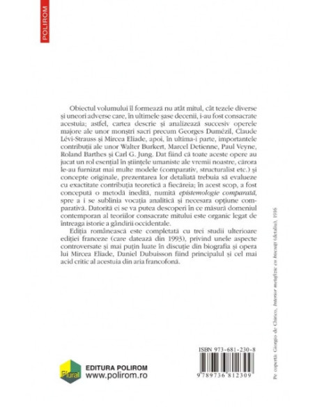 Mitologii ale secolului XX. Dumezil, Levi-Strauss, Eliade