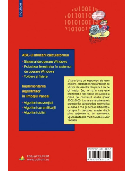 Informatică. Caiet de lucru pentru clasa a V-a