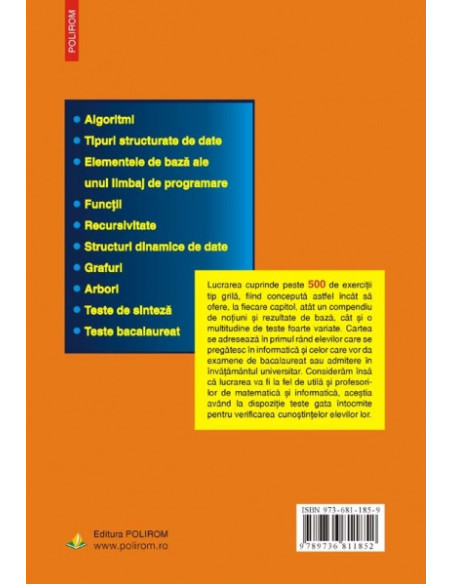 Informatică. Teste grilă C/C++