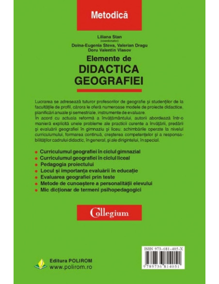 Elemente de didactica geografiei