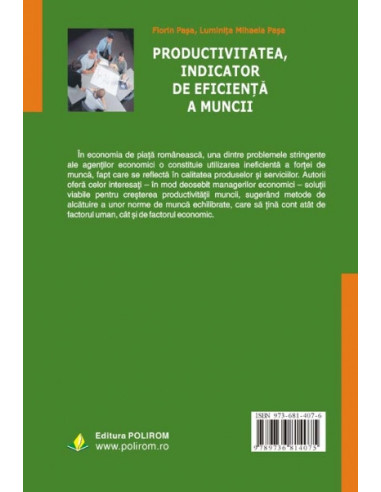 Productivitatea, indicator de...