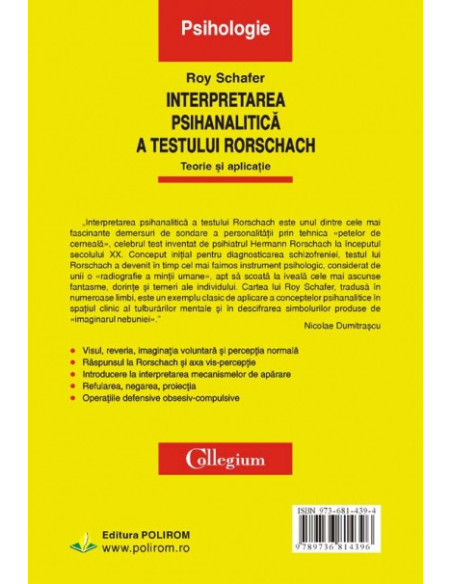 Interpretarea psihanalitică a testului Rorschach