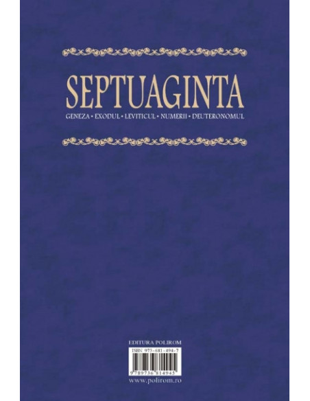 Septuaginta 1. Geneza • Exodul • Leviticul • Numerii • Deuteronomul