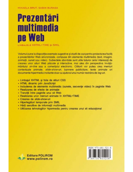 Prezentări multimedia pe Web. Limbajele XHTML+TIME și SMIL