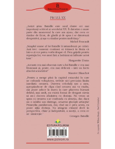 Madame Edwarda • Mortul • Istoria ochiului