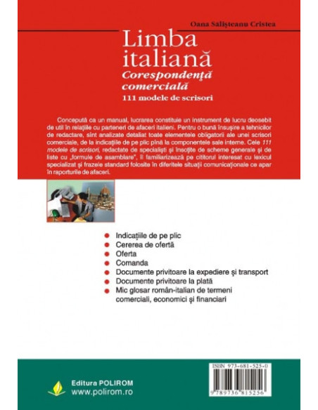 Limba italiană. Corespondență comercială