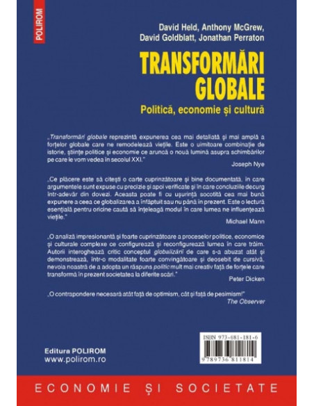 Transformări globale. Politică, economie și cultură