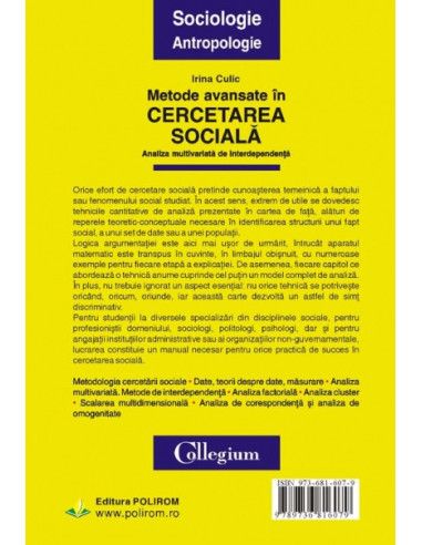 Metode avansate în cercetarea...