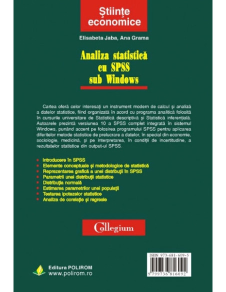Analiză statistică cu SPSS sub Windows