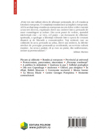 Prezenţe româneşti şi realităţi europene. Jurnal intelectual