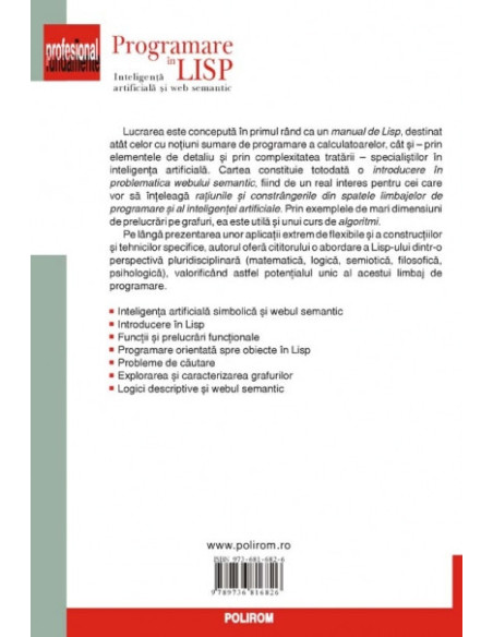 Programare in Lisp. Inteligența artificială și web semantic