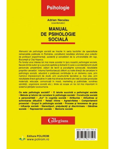 Manual de psihologie socială (ediția a II-a)