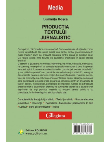 Producția textului jurnalistic