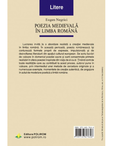 Poezia medievală în limba română...