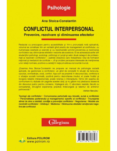 Conflictul interpersonal. Prevenire,...