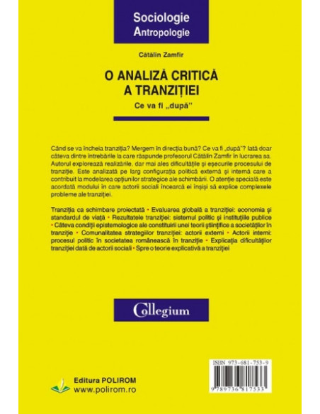 O analiză critică a tranziției