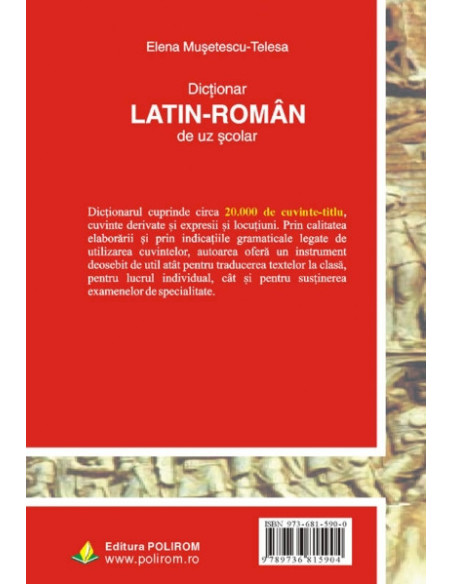 Dicționar latin-român de uz școlar