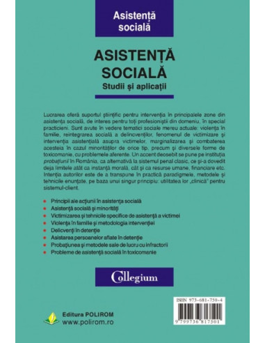 Asistență socială. Studii și aplicații