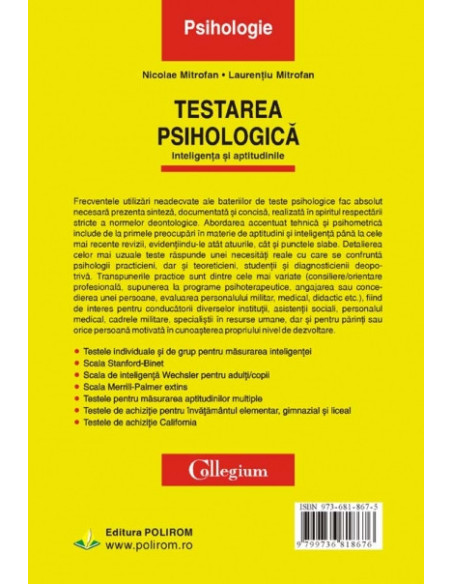 Testarea psihologică. Inteligență și aptitudinile