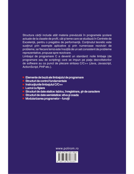 Programarea în limbajul C/C++ pentru liceu