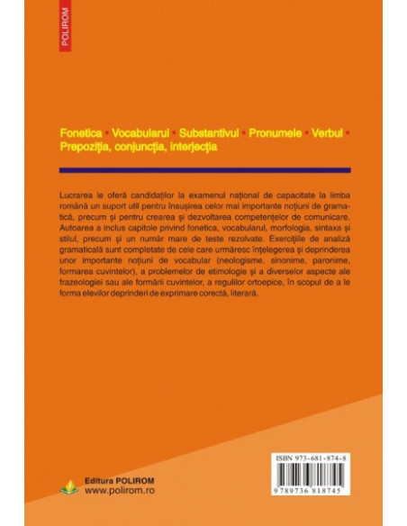 Limba română pentru gimnaziu. Exerciții și teste
