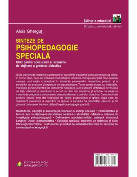 Sinteze de psihopedagogie specială