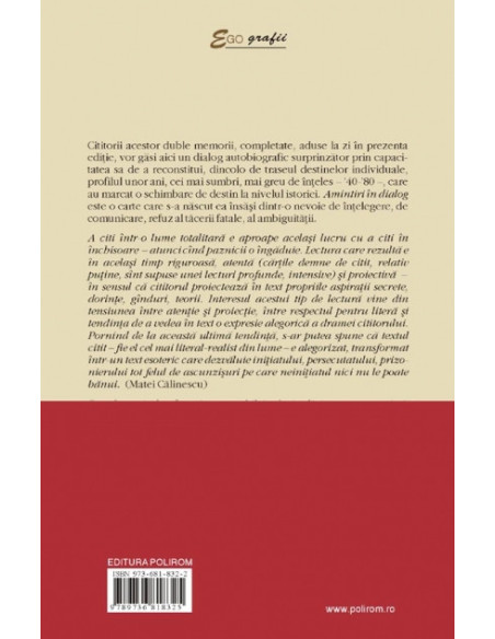 Amintiri în dialog. Memorii