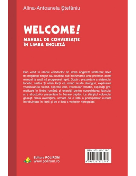 Welcome! Manual de conversație în limba engleză