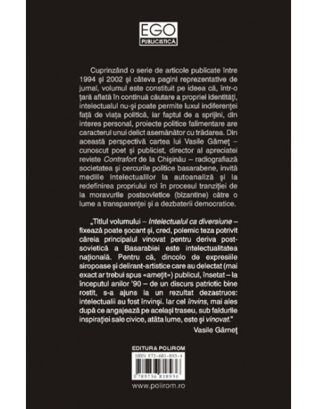 Intelectualul ca diversiune. Fragmente tragicomice de inadecvare la realitate