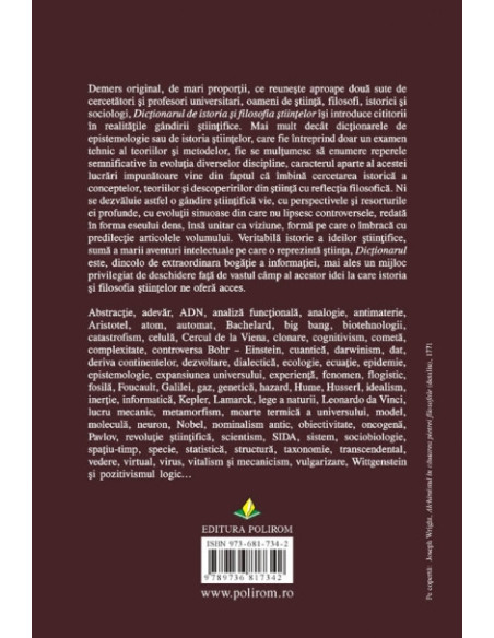 Dicționar de istoria și filosofia științelor