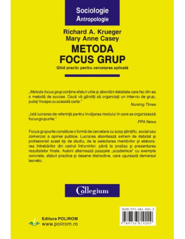 Metoda focus grup. Ghid practic...
