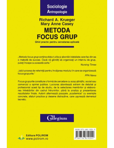 Metoda focus grup. Ghid practic pentru cercetarea aplicată