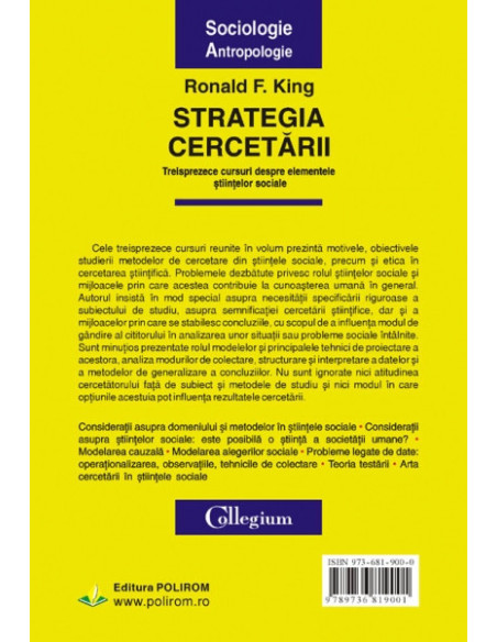 Strategia cercetării. Treisprezece cursuri despre elementele științelor sociale