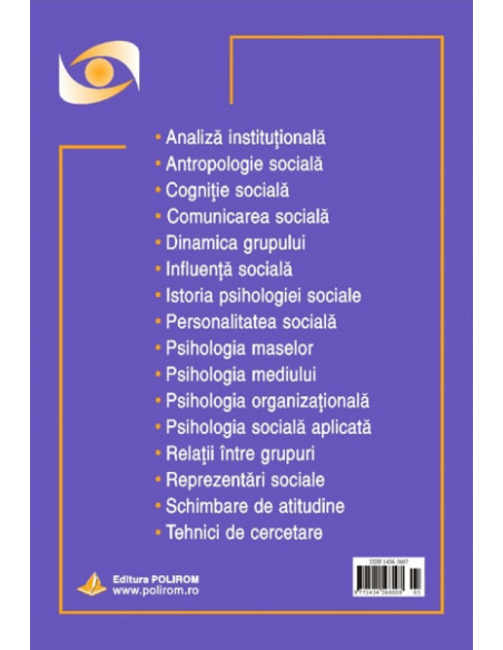 Psihologia Socială. Nr. 15/2005 – Buletinul Laboratorului „Psihologia cîmpului social”, Universitatea „Al.I. Cuza”, Iaşi