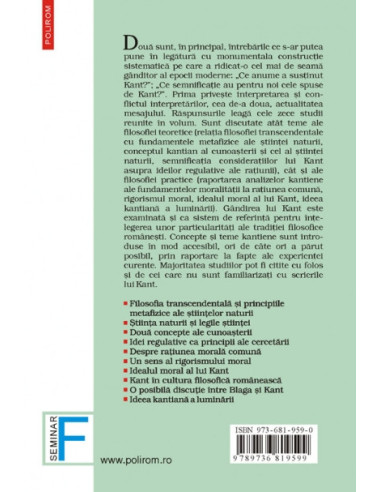 Kant în lumea lui şi în cea de azi....