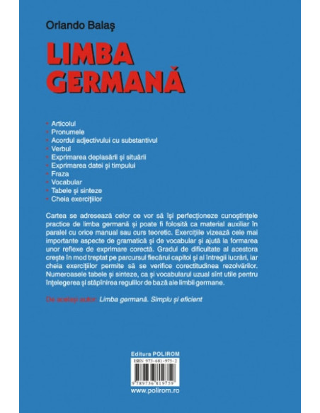 Limba germană. Exerciții de gramatică și vocabular