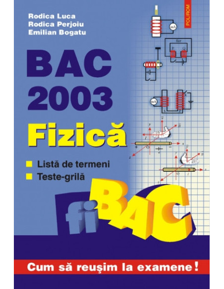BAC 2003. Fizica. Listă de termeni. Teste grilă