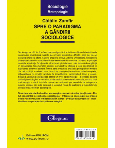 Spre o paradigmă a gîndirii... Spre o paradigmă a gîndirii...