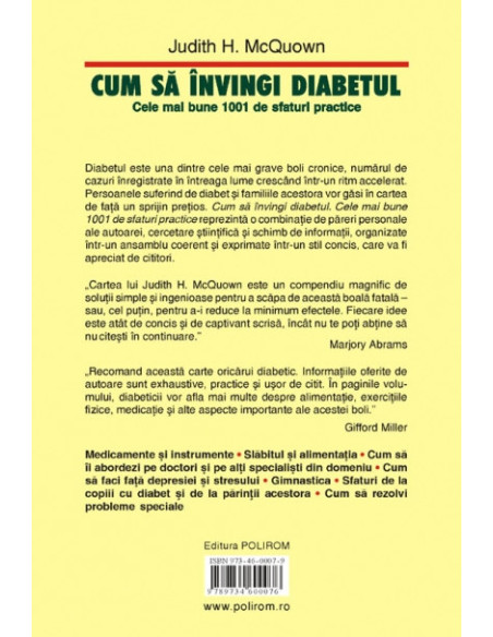 Cum să învingi diabetul. Cele mai bune 1001 de sfaturi practice