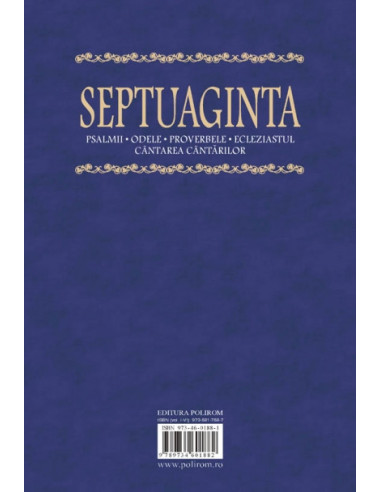 Septuaginta 4/ Tomul I. Psalmii,... Septuaginta 4/ Tomul I. Psalmii,...