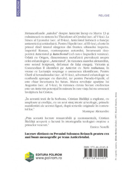 Metamorfozele Anticristului la Părinţii Bisericii