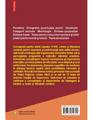 Limba şi literatura română pentru...