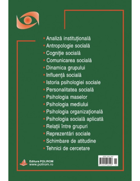 Psihologia Socială. Nr. 16/2005 – Buletinul Laboratorului „Psihologia cîmpului social”, Universitatea „Al.I. Cuza”, Iaşi