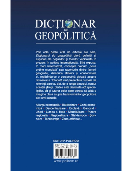 Dicţionar de geopolitică