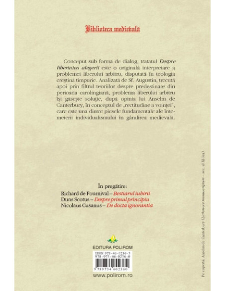 Despre libertatea alegerii (ediție bilingvă)