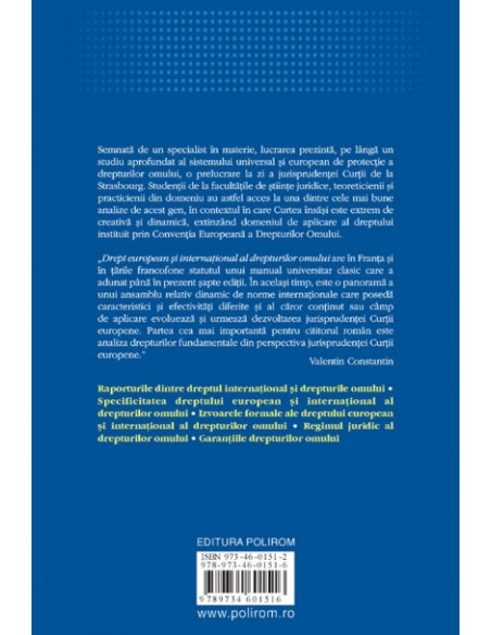 Drept european și internațional al drepturilor omului