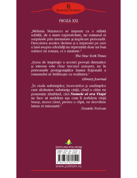 Numele ei era Viaţă