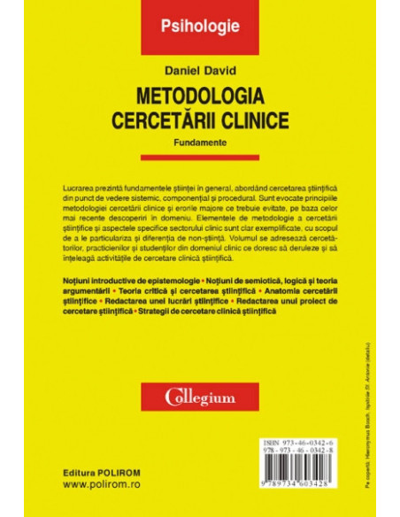 Metodologia cercetării clinice. Fundamente